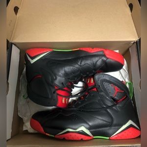 NIKE AIR JORDAN 7 RETRO "MARVIN THE MARTIAN" BLACK-RED-GREEN SZ 10